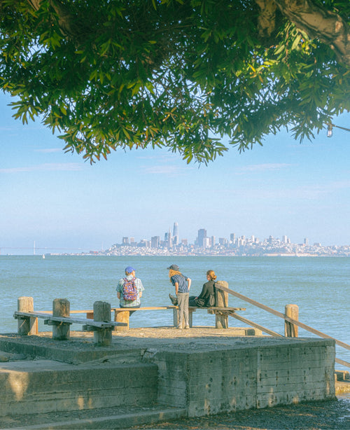 See It Together bench trio skyline SF print vertical